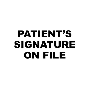 Patient's Signature On File Stock Stamp