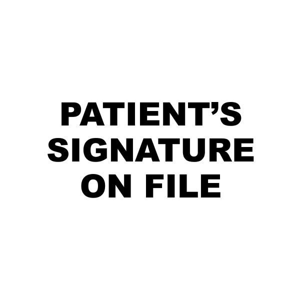 Patient's Signature On File Stock Stamp