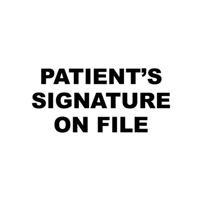 Patient's Signature On File Stock Stamp - alternate view