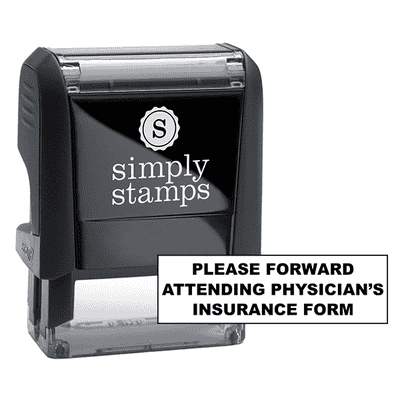Please Forward Attending Physician's Insurance Form Stock Stamp