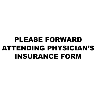 Forward Attending Physician's Insurance Stock Stamp - alternate view