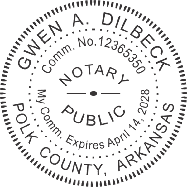 Arkansas Notary Pink - Round Design Seal