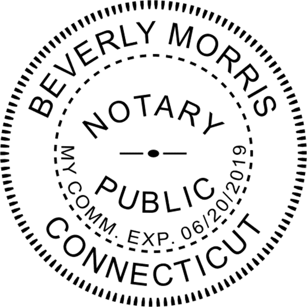 Connecticut Notary Pink - Round Design Seal