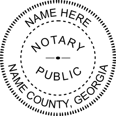 Georgia Notary Pink - Round Design Seal - alternate view