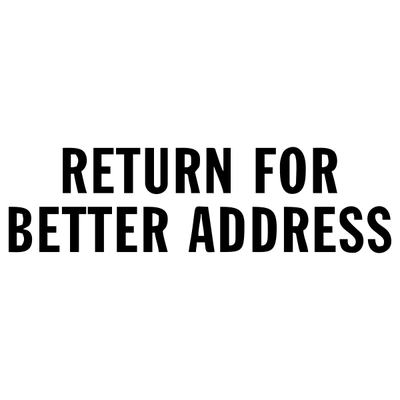 Return For Better Address Stock Stamp - alternate view