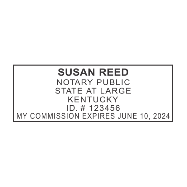 Kentucky Notary Pink Stamp Rectangle Simply Stamps