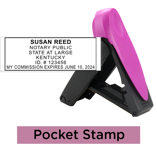 Kentucky Notary Pink Stamp Rectangle Simply Stamps