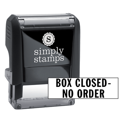 Box Closed-No Order Stock Stamp
