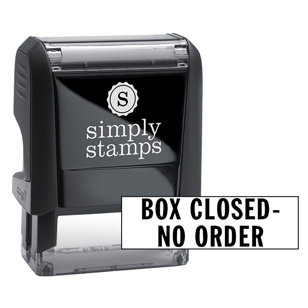 Box Closed-No Order Stock Stamp