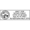 Nevada Notary Pink Stamp - Rectangle Imprint Example
