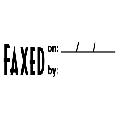 Faxed On/By Stock Stamp - alternate view
