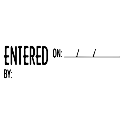 Entered On/By Stock Stamp - alternate view
