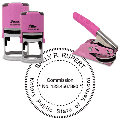 Vermont Notary Pink - Round Design