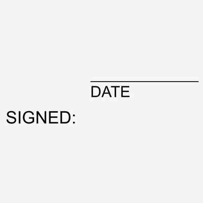Signed/Date Stock Stamp - alternate view