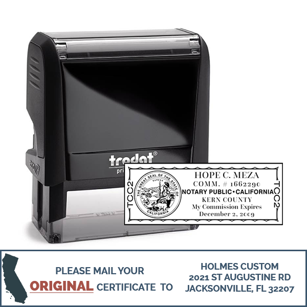 California Rectangle Notary Seal