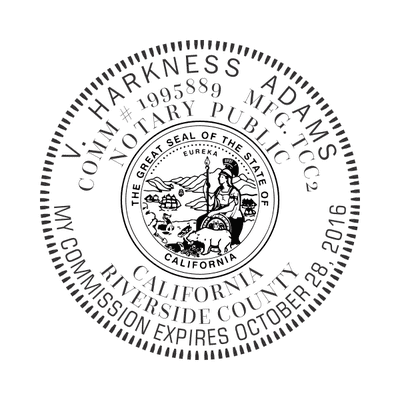 California Round Notary Seal - Choose Stamp or Embosser - alternate view