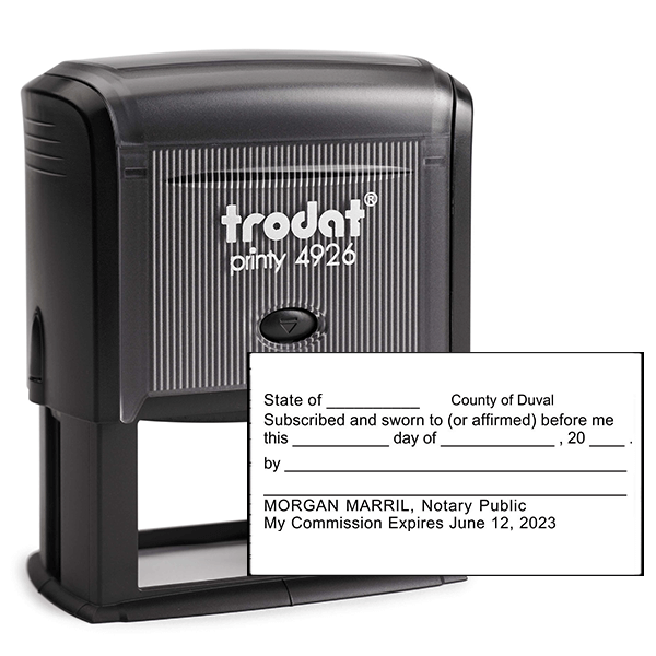 Jurat Notary Stamp