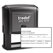Maine Jurat Notary Stamp