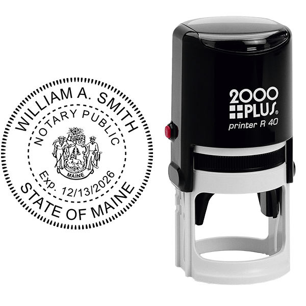 Maine Notary Stamp Round with CREST Simply Stamps