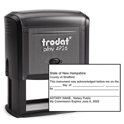 New Hampshire Acknowledgment Notary Stamp