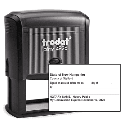 New Hampshire Signature Witness Notary Stamp