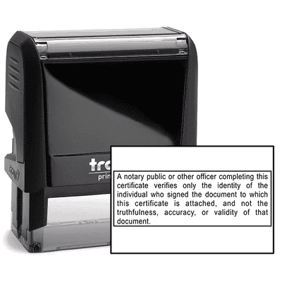 California Notary Disclosure Stamp