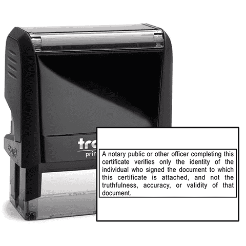 California Notary Disclosure Stamp