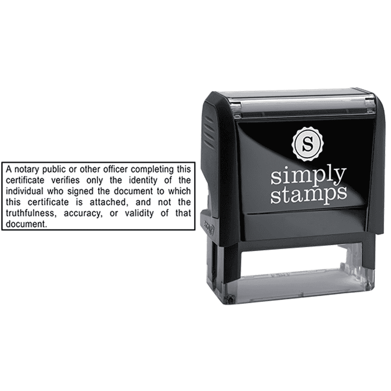 California Notary Disclosure Stamp Body and Design