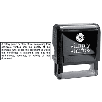 California Notary Disclosure Stamp - alternate view