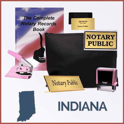 Indiana Pink Deluxe Notary Kit - alternate view