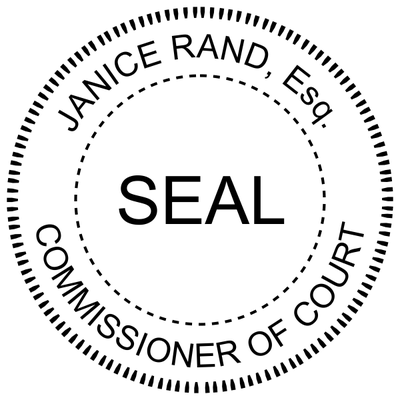 Commissioner of the Court Seal - Choose Stamp or Embosser - alternate view