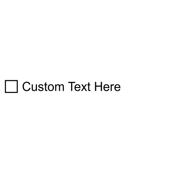 1 Line Checkbox Custom Rubber Stamp Imprint