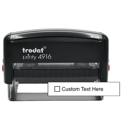1 Line Checkbox Custom Rubber Stamp