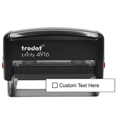 1 Line Checkbox Custom Rubber Stamp