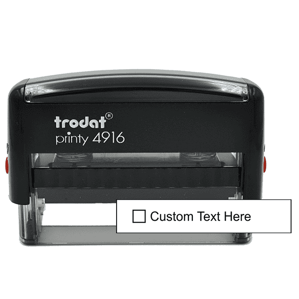 1 Line Checkbox Custom Rubber Stamp