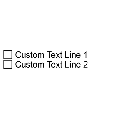 2 Line Checkbox Custom Rubber Stamp - alternate view