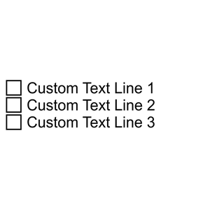 3 Line Checkbox Custom Rubber Stamp Imprint