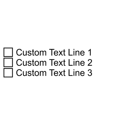 3 Line Checkbox Custom Rubber Stamp - alternate view