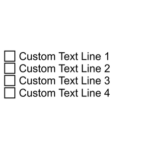 4 Line Checkbox Custom Rubber Stamp Imprint