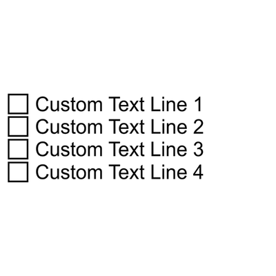 4 Line Checkbox Custom Rubber Stamp - alternate view