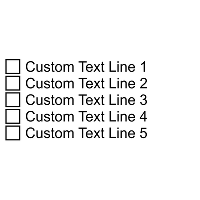 5 Line Checkbox Custom Rubber Stamp - alternate view