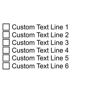 6 Line Checkbox Custom Rubber Stamp Imprint
