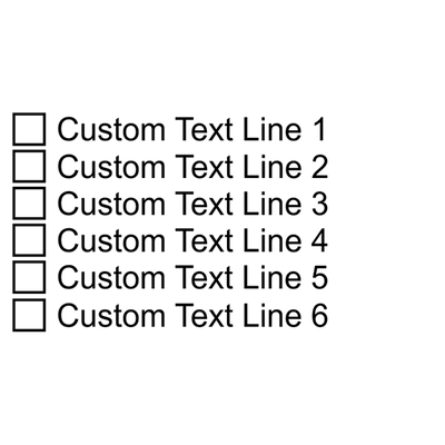 6 Line Checkbox Custom Rubber Stamp - alternate view