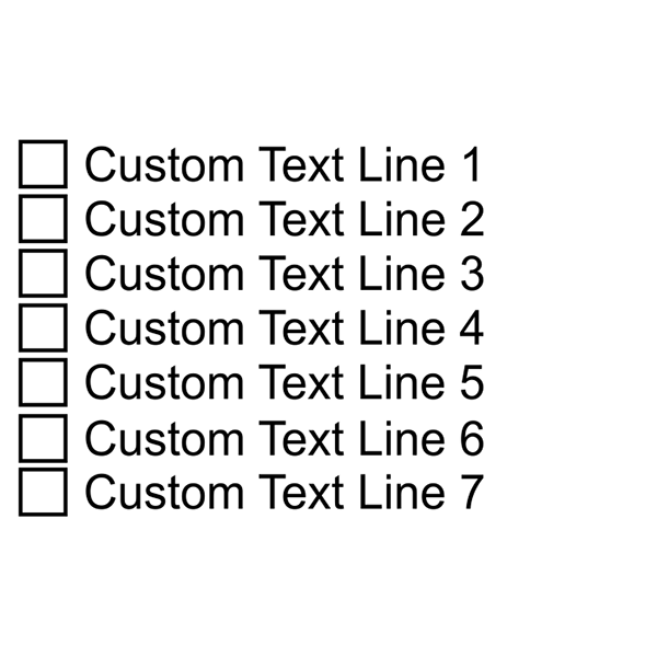 7 Line Checkbox Custom Rubber Stamp - Simply Stamps