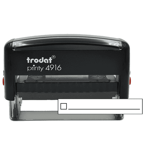 1 Line Checkbox Rubber Stamp