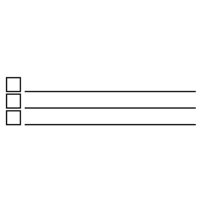 3 Line Checkbox Rubber Stamp - alternate view