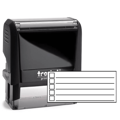 5 Line Checkbox Rubber Stamp
