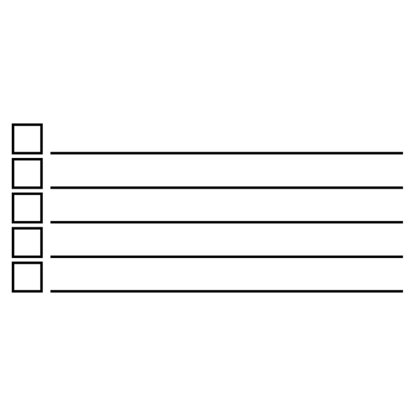 5 Line Checkbox Rubber Stamp Imprint