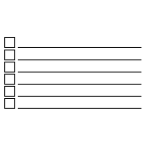 6 Line Checkbox Rubber Stamp Imprint