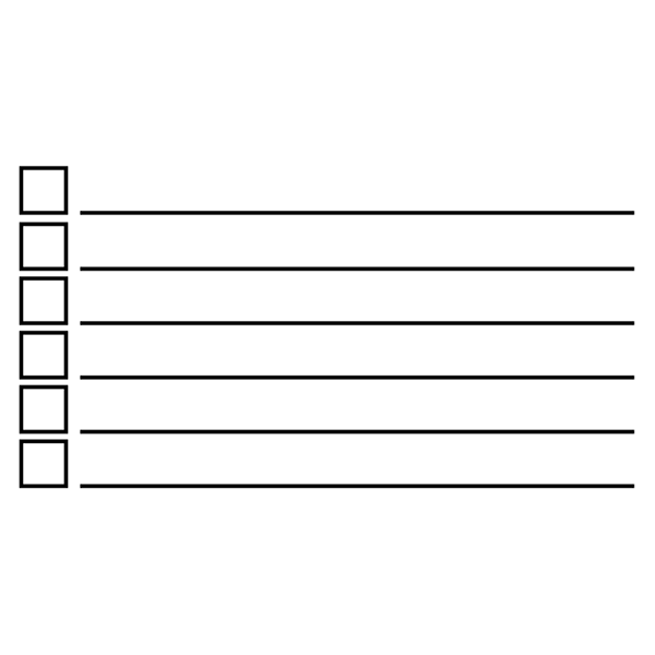 6 Line Checkbox Rubber Stamp Imprint